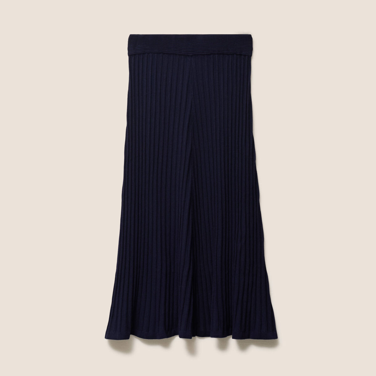 Jupe en maille bleu marine femme
