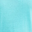 T-shirt manches courtes col en V bleu turquoise femme