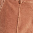 Jupe longue droite velours marron femme