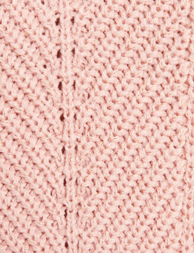 Pull manches longues vieux rose femme