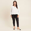 Blouse manches longues ecru femme