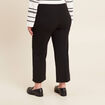 Pantalon coupe large &agrave; pinces noir femme
