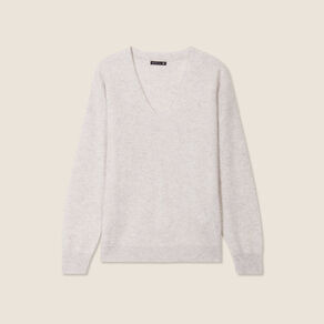 pull en cachemire manches longues gris clair femme Pull en cachemire manches longues gris clair femme