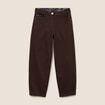 Pantalon magique coupe barrel l'Unique marron fonc&eacute; femme