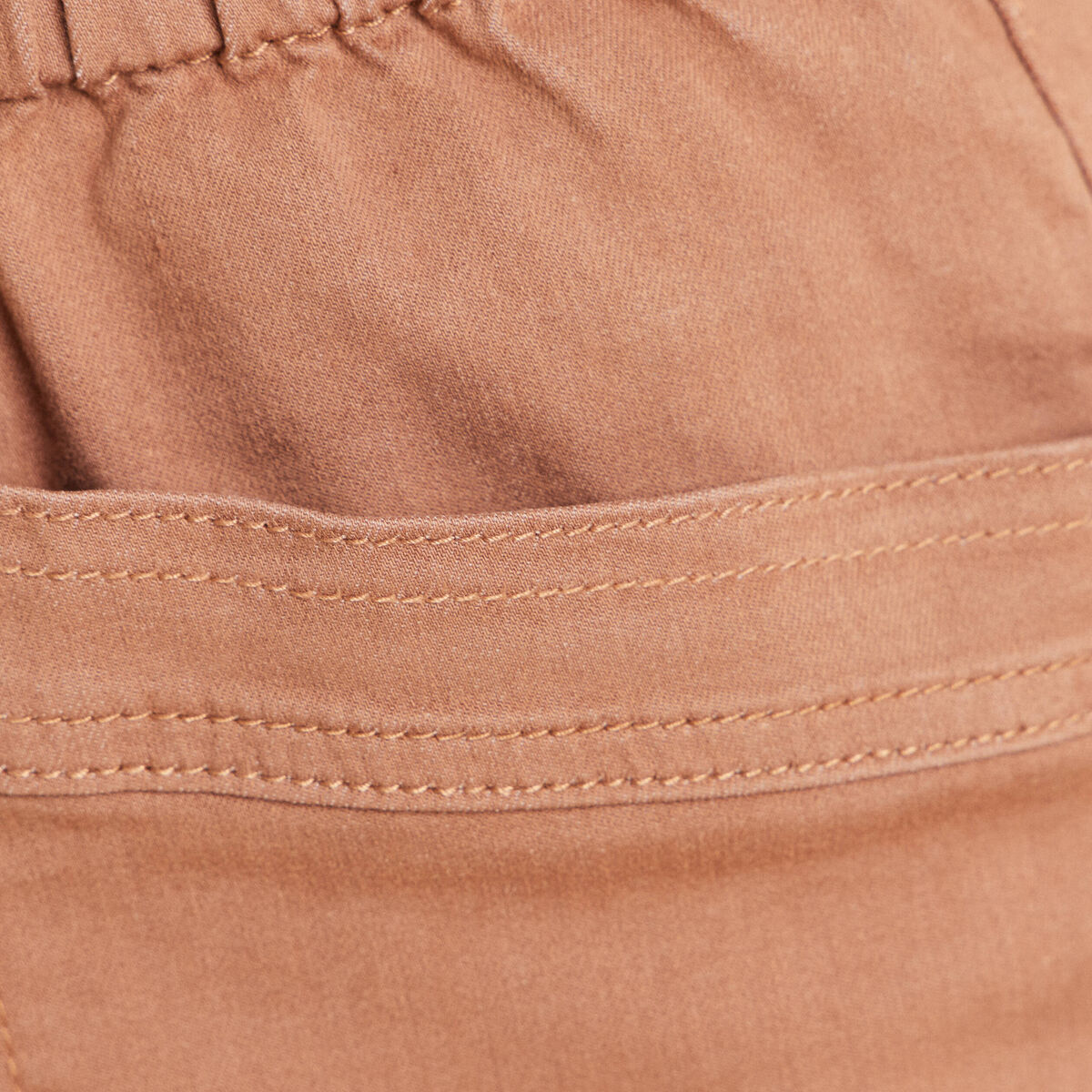 Pantalon coupe mom 7/8&egrave;me taupe femme