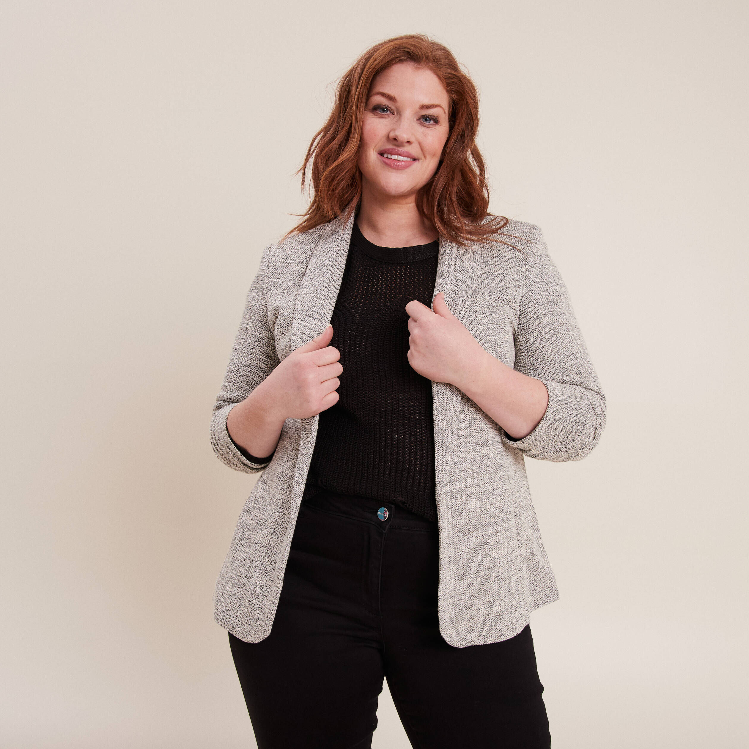 Veste grise longue femme store