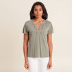 T-shirt manches courtes vert clair femme