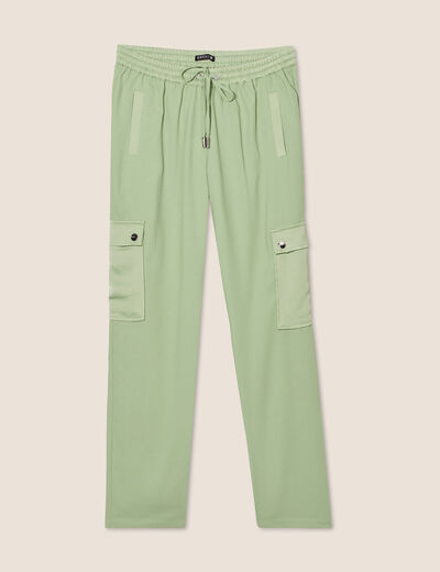 Pantalon cargo vert émeraude femme