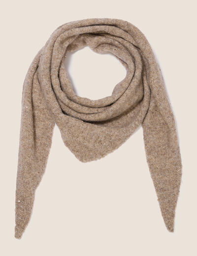 &Eacute;charpe taupe femme