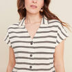 Blouse manches courtes blanc femme
