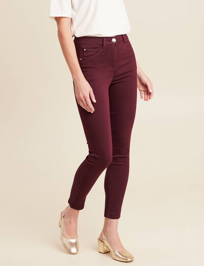 Pantalon magique Le L&eacute;ger coupe ajust&eacute;e bordeaux femme