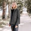 Parka 5 en 1 et veste cintr&eacute;e &agrave; capuche vert kaki femme
