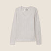 Pull manches longues gris clair femme