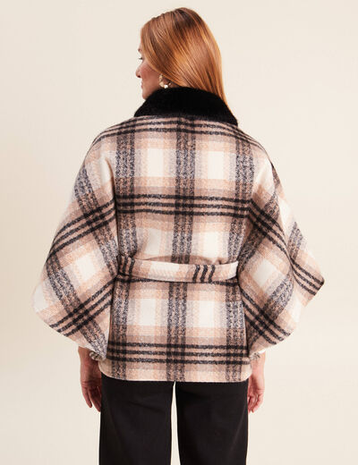 Poncho bordeaux femme