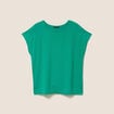 T-shirt bi-mati&egrave;re manches courtes vert menthe femme