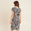 Robe courte ajustée noir femme