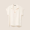 Blouse manches courtes ecru femme