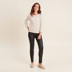 Pantalon magique L'Unique enduit noir femme