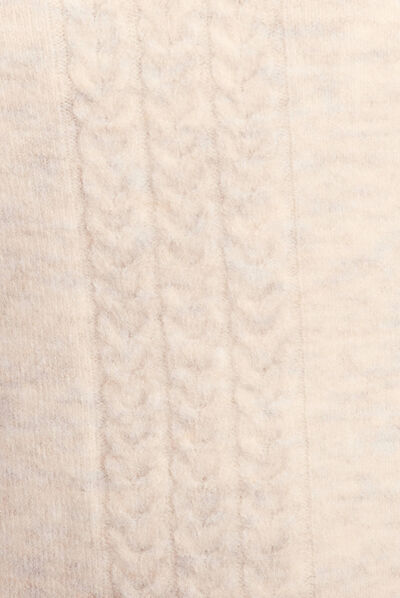 Pull sans manches beige femme