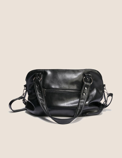 Sac cabas détails cloutés noir femme