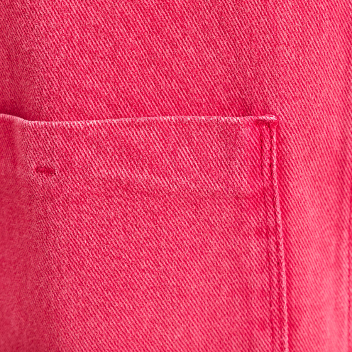 Veste ample courte en jean rose fushia femme