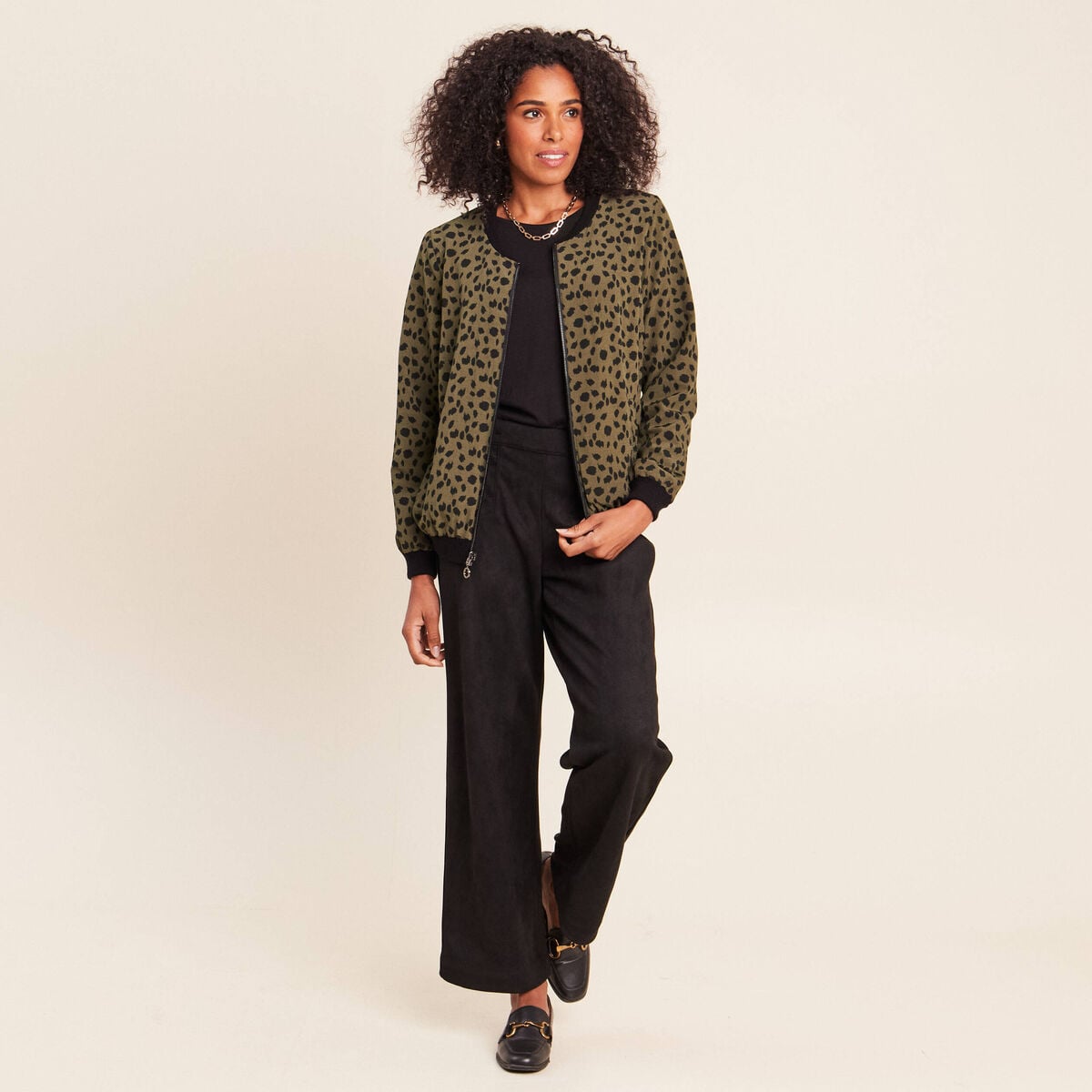 Gilet r&eacute;versible manches longues vert femme