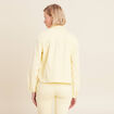 Veste boutonnée en jean jaune clair femme