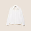 Chemise ample fluide manches longues ecru femme