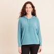 Sweat &agrave; capuche vert fonc&eacute; femme