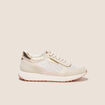 Baskets aspect daim beige femme