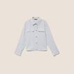 Chemise fluide manches longues bleu femme