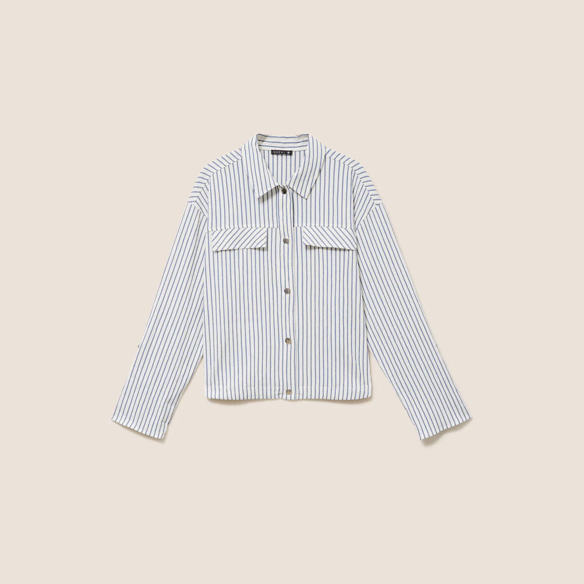 Chemise fluide manches longues bleu femme
