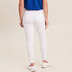Jean coupe ajust&eacute;e 7/8&egrave;me blanc femme