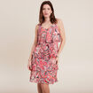 Robe évasée volantée multicolore femme