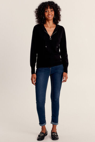 Jeans ajusté taille standard denim brut femme