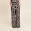 Pantalon flou taille haute noir femme