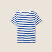 T-shirt manches courtes bleu femme