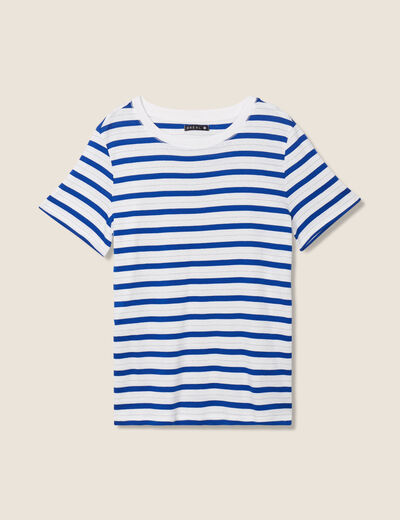 T-shirt manches courtes bleu femme
