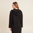 Sweat à capuche noir femme