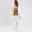 T-shirt manches courtes marron femme
