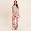Pantalon large taille standard multicolore femme