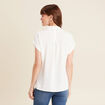 Blouse manches courtes ecru femme