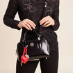 Sac en bandouli&egrave;re doubl&eacute; noir femme