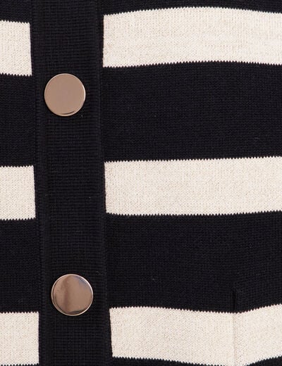 Veste r&eacute;versible en maille noir femme
