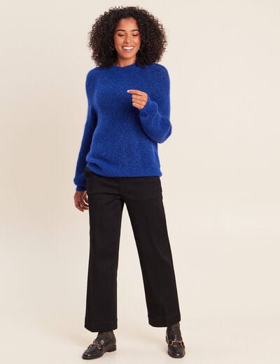 Jean large noir femme