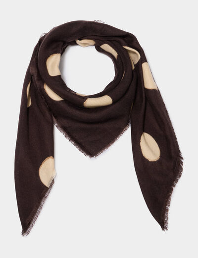 Foulard marron fonc&eacute; femme