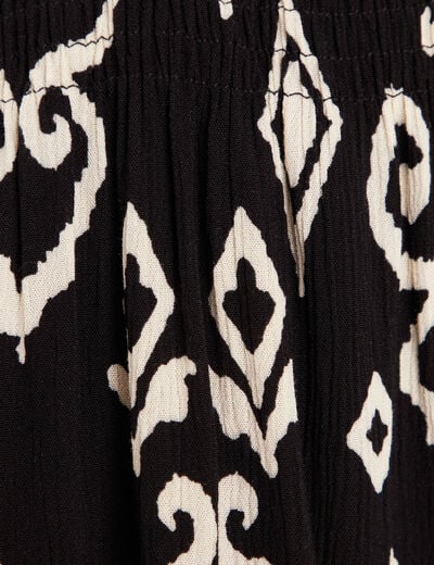 Robe évasée fluide noir femme