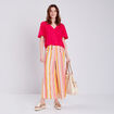 Blouse manches courtes rose fushia femme
