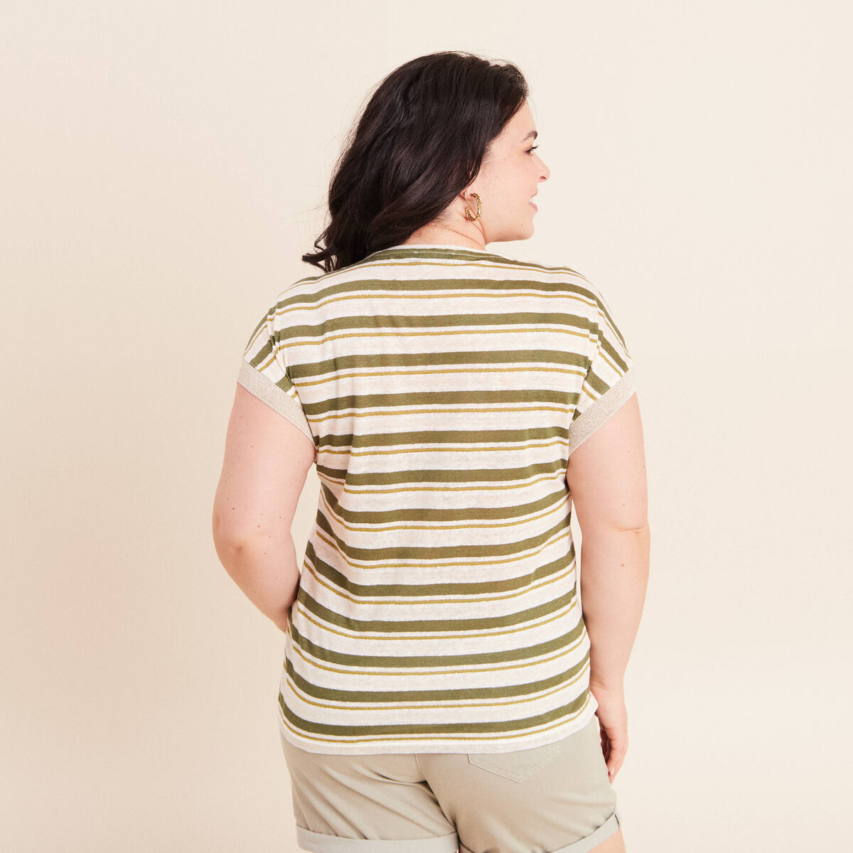 T-shirt manches courtes vert femme