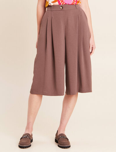 Jupe culotte marron femme
